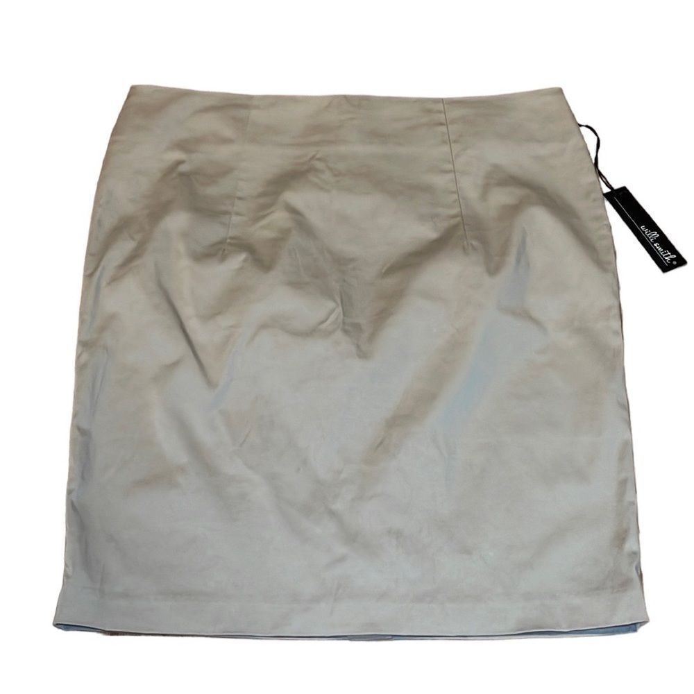 Willi Smith Tan Pencil Skirt, khaki, stretchy, 12